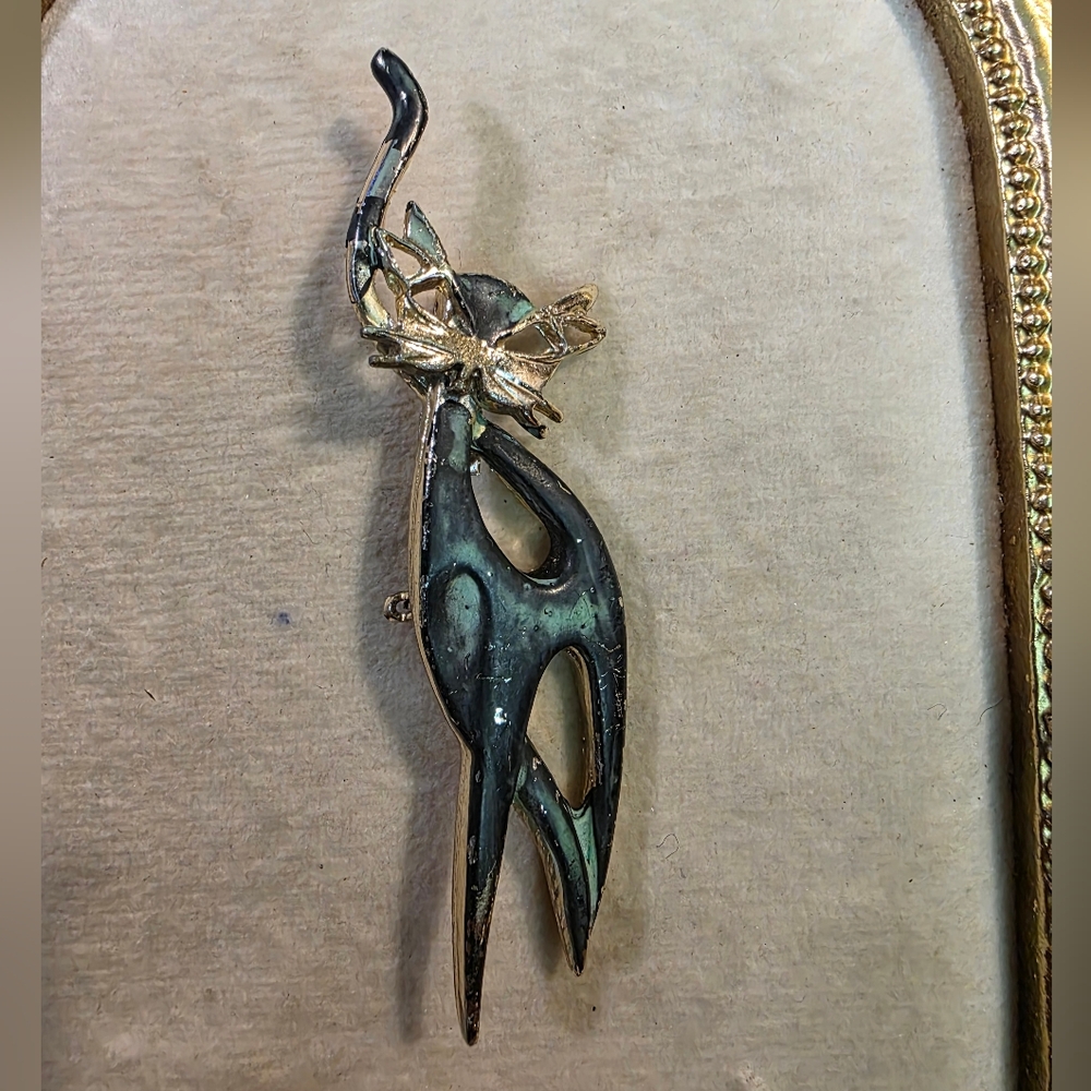 Vintage Best Enamel Siamese Cat  Brooch